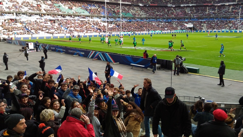 L'école de Rugby au Stade de France pour France - Italie